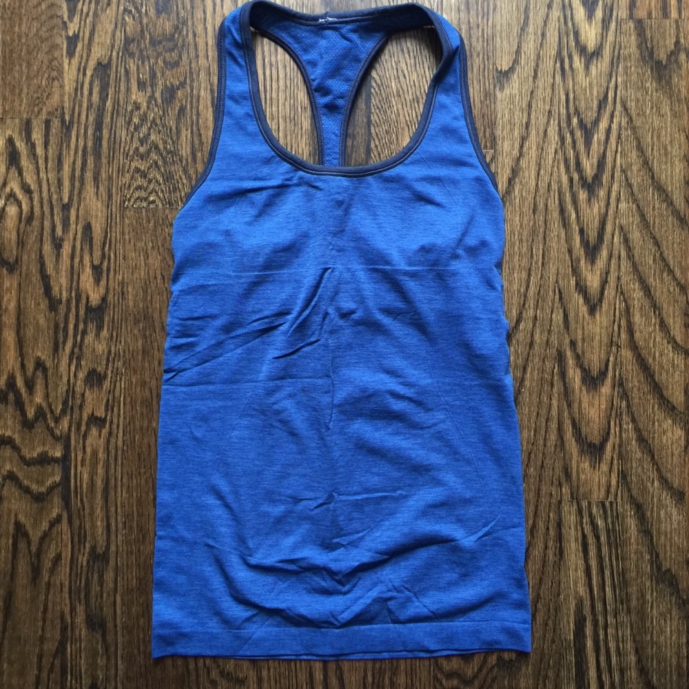Lululemon Ebb & Flow Racerback Tank Size 2 Blue